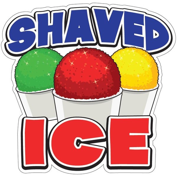 Signmission Shaved Ice Decal Concession Stand Food Truck Sticker, 12" x 4.5", D-DC-12 Shaved Ice19 D-DC-12 Shaved Ice19